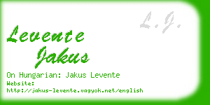 levente jakus business card